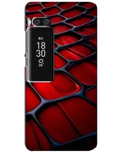 Чехол для Meizu Pro 7 Plus с картинкой «Красная глянцевая сетка»