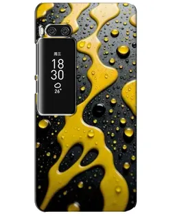 Чехол для Meizu Pro 7 Plus с картинкой «Жидкое желтое золото»