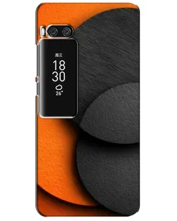 Чехол для Meizu Pro 7 Plus с картинкой «Геометрия оранжевых кругов»