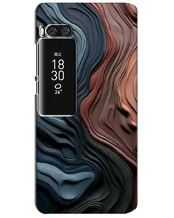 Чехол для Meizu Pro 7 Plus с картинкой «Цветные волны каньона»