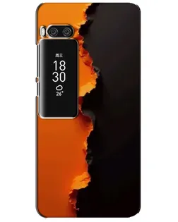 Чехол для Meizu Pro 7 Plus с картинкой «Оранжевый разлом»