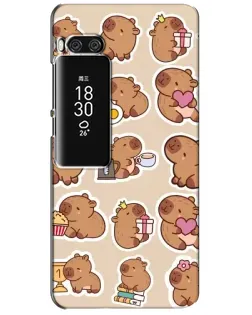 Чехол для Meizu Pro 7 Plus с картинкой «Капибары паттерн»
