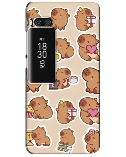 Чехол для Meizu Pro 7 Plus с картинкой «Капибары паттерн»
