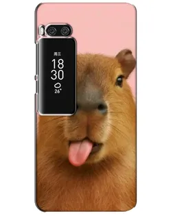 Чехол для Meizu Pro 7 Plus с картинкой «Капибара с языком»