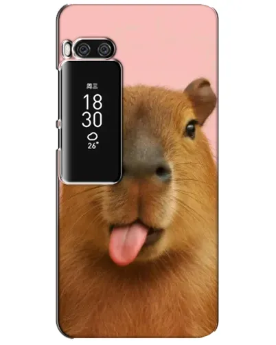 Чехол для Meizu Pro 7 Plus с картинкой «Капибара с языком»