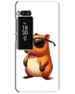 Чехол для Meizu Pro 7 Plus с картинкой «Капибара в очках»