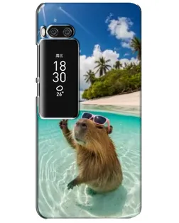 Чехол для Meizu Pro 7 Plus с картинкой «Капибара на море»
