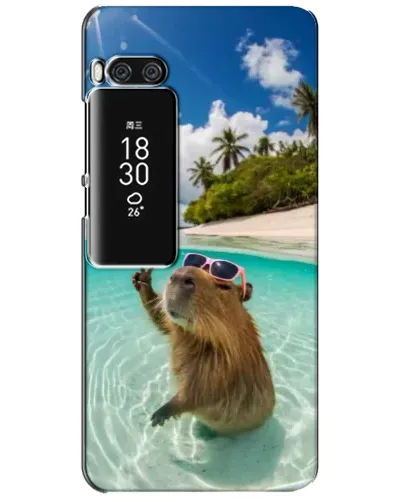 Чехол для Meizu Pro 7 Plus с картинкой «Капибара на море»