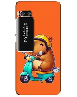 Чехол для Meizu Pro 7 Plus с картинкой «Капибара на скутере»
