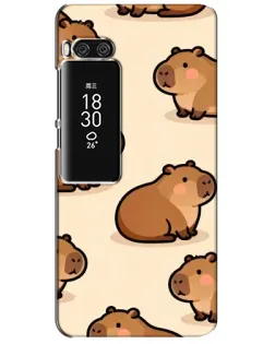 Чехол для Meizu Pro 7 Plus с картинкой «Паттерн милых капибар»