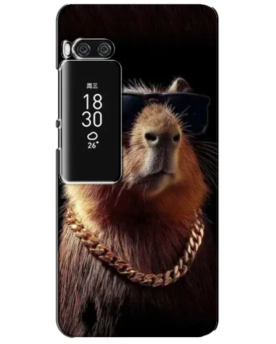 Чехол для Meizu Pro 7 Plus с картинкой «Капибара золотая цепь»