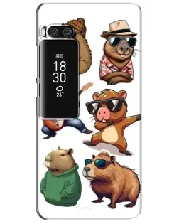 Чехол для Meizu Pro 7 Plus с картинкой «Крутые капибары музыканты»