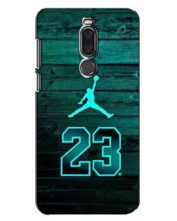 Чехол для Meizu X8 с картинкой «Jordan Cyan 23»