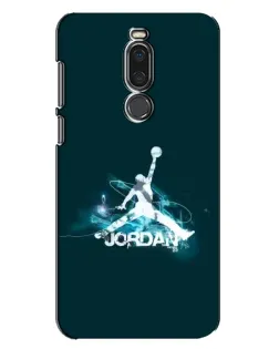 Чехол для Meizu X8 с картинкой «Jordan Blue Fire»