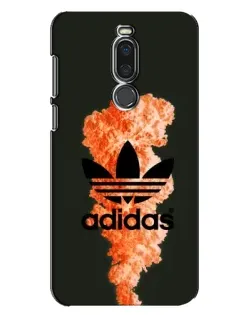 Чехол для Meizu X8 с картинкой «Оранжевый дым Adidas»