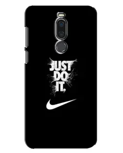 Чехол для Meizu X8 с картинкой «Текстовый принт Nike»