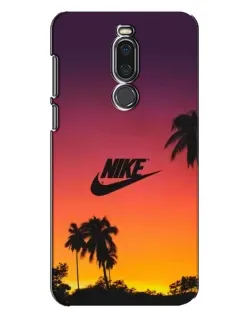 Чехол для Meizu X8 с картинкой «Nike на закате солнца»