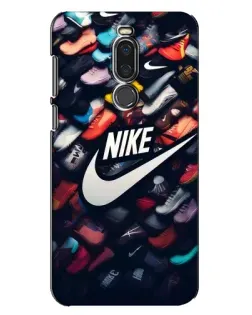 Чехол для Meizu X8 с картинкой «Коллекция кроссовок Nike»