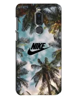 Чехол для Meizu X8 с картинкой «Тропический принт Nike»