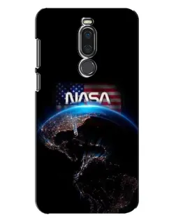 Чехол для Meizu X8 с картинкой «Земля из космоса NASA»