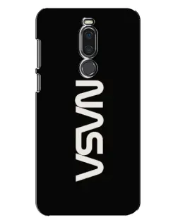Чехол для Meizu X8 с картинкой «NASA — вертикальный логотип»