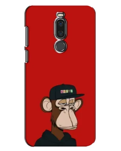 Чехол для Meizu X8 с картинкой «Bored Ape — красный фон»