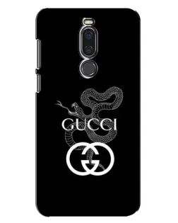 Чехол для Meizu X8 с картинкой «Gucci — серебряная змея»