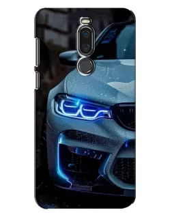 Чехол для Meizu X8 с картинкой «Взгляд BMW с синими фарами»
