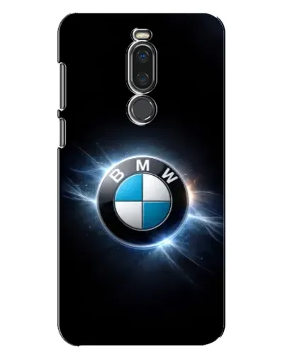 Чехол для Meizu X8 с картинкой «BMW — неоновое сияние»