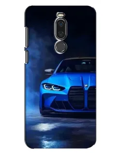 Чехол для Meizu X8 с картинкой «Голубая BMW M4»
