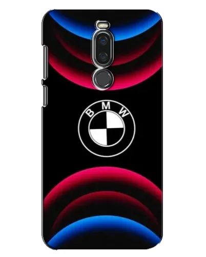 Чехол для Meizu X8 с картинкой «Логотип BMW и неоновые дуги»
