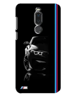 Чехол для Meizu X8 с картинкой «Силуэт BMW в темноте»
