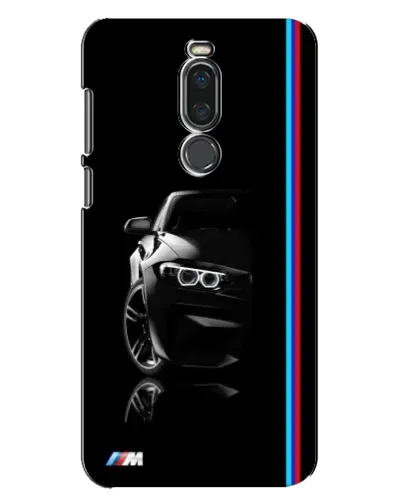 Чехол для Meizu X8 с картинкой «Силуэт BMW в темноте»