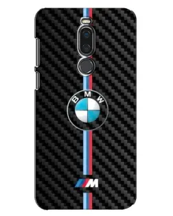 Чехол для Meizu X8 с картинкой «Эмблема BMW и карбон»