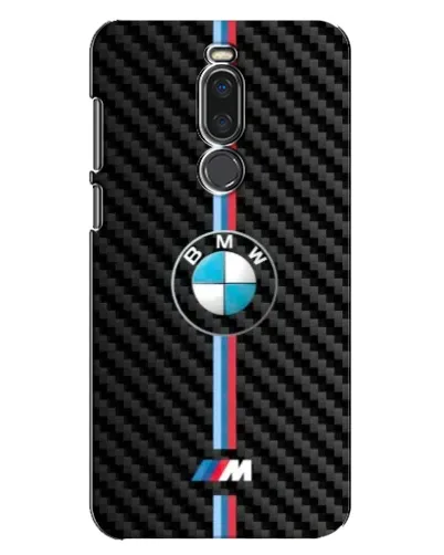 Чехол для Meizu X8 с картинкой «Эмблема BMW и карбон»