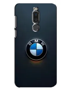 Чехол для Meizu X8 с картинкой «Логотип BMW — минимализм»