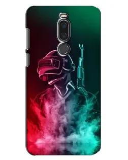 Чехол для Meizu X8 с картинкой «PUBG — огненный воин»