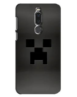 Чехол для Meizu X8 с картинкой «Черный крипер градиент»