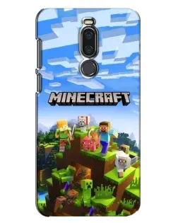 Чехол для Meizu X8 с картинкой «Minecraft классический мир»