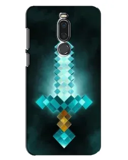 Чехол для Meizu X8 с картинкой «Алмазный меч неон»