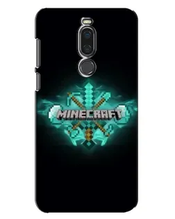 Чехол для Meizu X8 с картинкой «Minecraft Diamond лого»