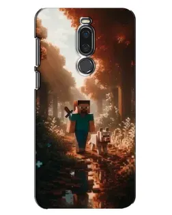 Чехол для Meizu X8 с картинкой «Стив в лесу»