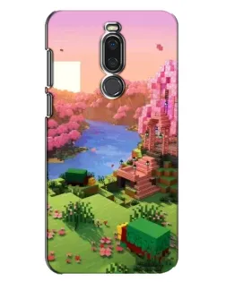 Чехол для Meizu X8 с картинкой «Розовое дерево Minecraft»