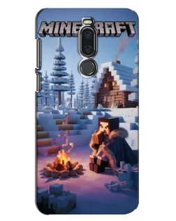 Чехол для Meizu X8 с картинкой «Зимний Minecraft»