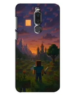 Чехол для Meizu X8 с картинкой «Стив у башни»