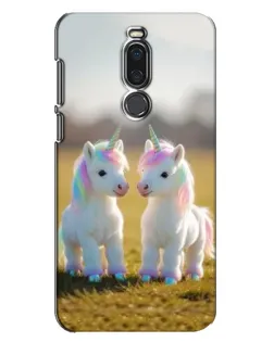 Чехол для Meizu X8 с картинкой «Пара единорогов»