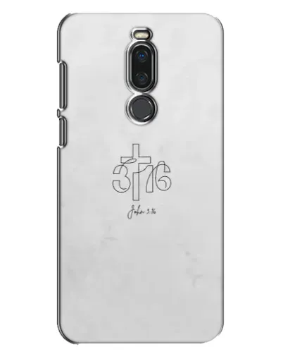 Чехол для Meizu X8 с картинкой «Иоанна 3:16 Крест»