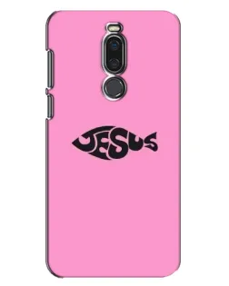 Чехол для Meizu X8 с картинкой «Розовый символ  Jesus»