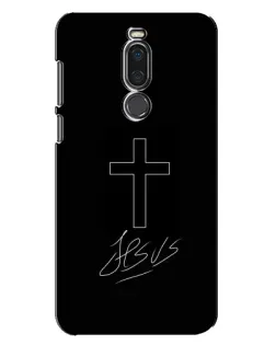 Чохол для Meizu X8 з картинкою «Графічний хрест Jesus»