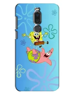 Чехол для Meizu X8 с картинкой «Спанч Боб и Патрик»